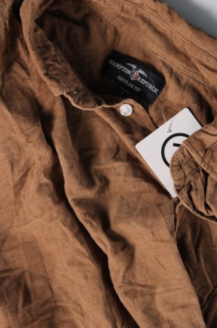 Ανδρικό πουκάμισο Hampton Republic, Μέγεθος XL, Χρώμα Καφέ, Τιμή 5,05 €