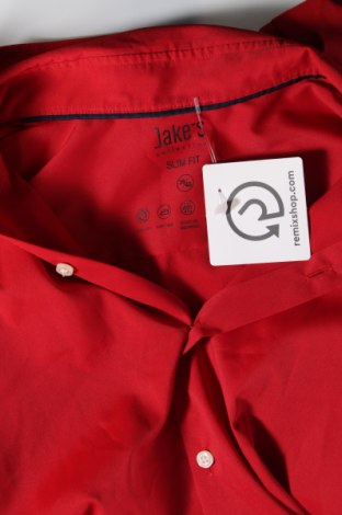 Мъжка риза Jake*s, Размер M, Цвят Червен, Цена 12,72 лв.