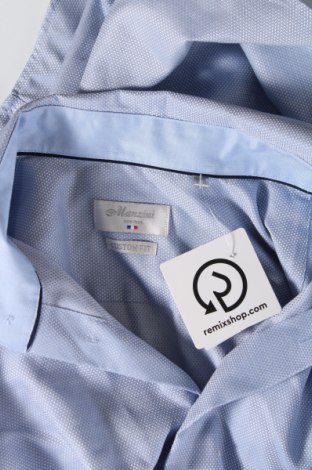 Ανδρικό πουκάμισο MANZINI AS, Μέγεθος L, Χρώμα Μπλέ, Τιμή 24,12 €