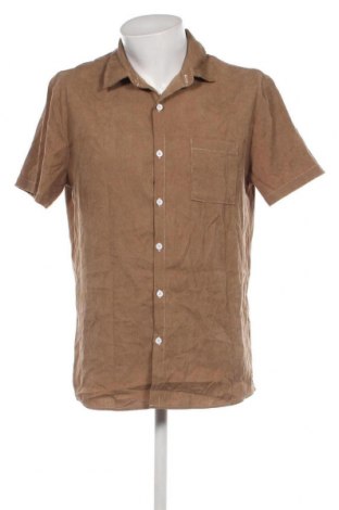 Мъжка риза Romwe, Размер L, Цвят Бежов, Цена 13,63 лв.