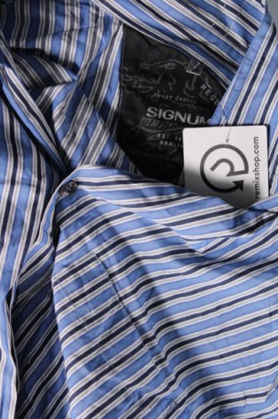 Ανδρικό πουκάμισο Signum, Μέγεθος M, Χρώμα Μπλέ, Τιμή 3,05 €