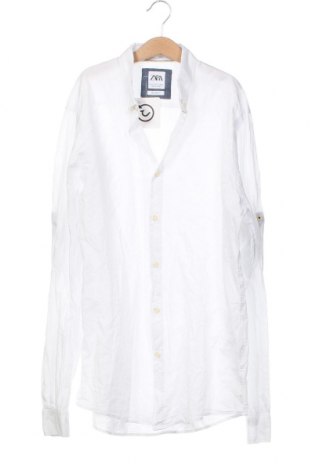 Мъжка риза Zara, Размер M, Цвят Бял, Цена 24,00 лв.