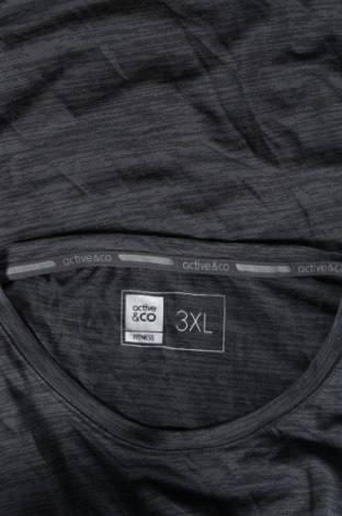 Мъжка тениска Active&Co, Размер 3XL, Цвят Сив, Цена 13,00 лв.