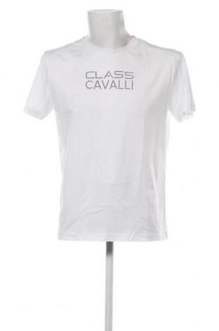 Męski T-shirt Cavalli Class, Rozmiar L, Kolor Biały, Cena 279,87 zł