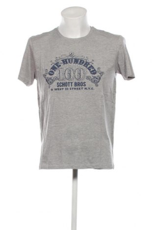 Herren T-Shirt Schott, Größe L, Farbe Grau, Preis 32,95 €
