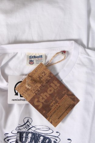 Ανδρικό t-shirt Schott, Μέγεθος L, Χρώμα Λευκό, Τιμή 27,69 €