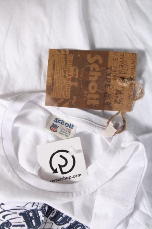 Herren T-Shirt Schott, Größe M, Farbe Weiß, Preis € 27,69