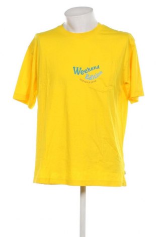 Męski T-shirt Scotch & Soda, Rozmiar XL, Kolor Żółty, Cena 148,63 zł