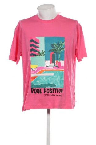 Herren T-Shirt Scotch & Soda, Größe L, Farbe Rosa, Preis 35,05 €