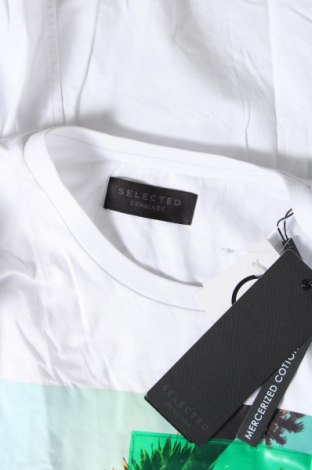 Ανδρικό t-shirt Selected, Μέγεθος L, Χρώμα Λευκό, Τιμή 26,80 €