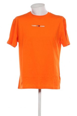 Męski T-shirt Tommy Jeans, Rozmiar L, Kolor Pomarańczowy, Cena 170,38 zł