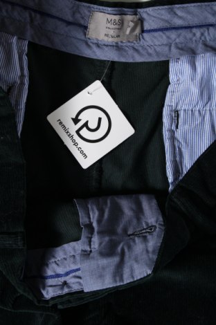 Pantaloni raiați de bărbați Marks & Spencer, Mărime XXL, Culoare Verde, Preț 51,02 Lei