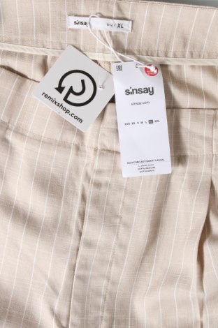 Pantaloni scurți de bărbați Sinsay, Mărime XL, Culoare Bej, Preț 102,09 Lei