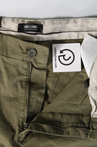 Ανδρικό παντελόνι Only & Sons, Μέγεθος M, Χρώμα Πράσινο, Τιμή 9,25 €