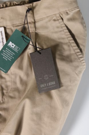 Ανδρικό παντελόνι Only & Sons, Μέγεθος L, Χρώμα  Μπέζ, Τιμή 9,72 €