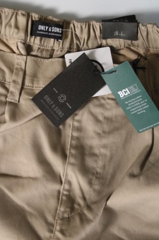 Ανδρικό παντελόνι Only & Sons, Μέγεθος M, Χρώμα  Μπέζ, Τιμή 9,72 €