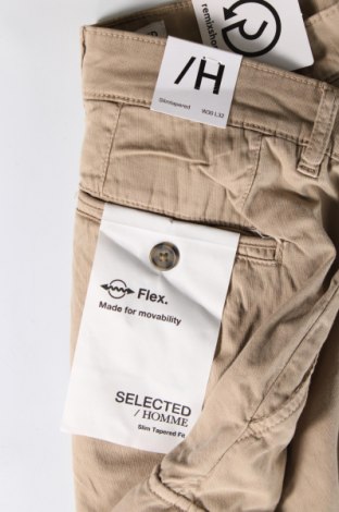 Мъжки панталон Selected Homme, Размер M, Цвят Бежов, Цена 95,00 лв.