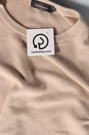 Ανδρικό πουλόβερ Dressmann, Μέγεθος L, Χρώμα  Μπέζ, Τιμή 6,39 €
