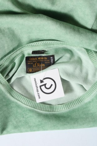 Мъжки пуловер S.Oliver, Размер M, Цвят Зелен, Цена 24,00 лв.