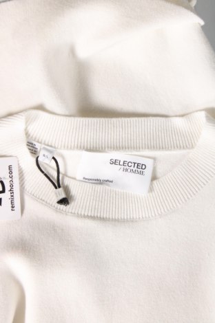 Męski sweter Selected Homme, Rozmiar L, Kolor Biały, Cena 181,25 zł