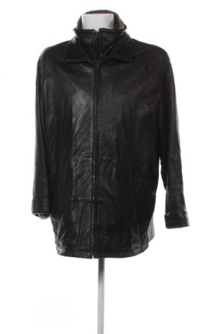 Ανδρικό δερμάτινο μπουφάν, Μέγεθος XL, Χρώμα Μαύρο, Τιμή 13,64 €