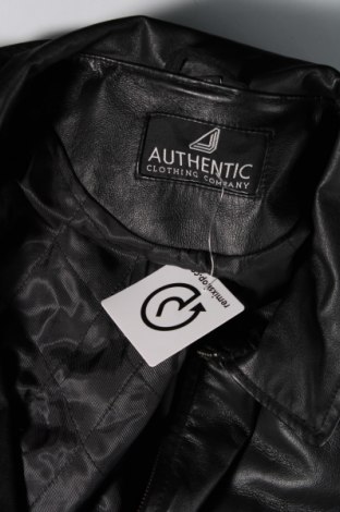 Ανδρικό δερμάτινο μπουφάν Authentic Clothing Company, Μέγεθος L, Χρώμα Μαύρο, Τιμή 42,36 €
