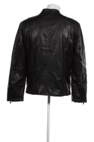 Ανδρικό δερμάτινο μπουφάν Guess, Μέγεθος XL, Χρώμα Μαύρο, Τιμή 96,87 €