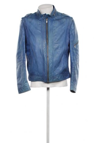 Ανδρικό δερμάτινο μπουφάν Hugo Boss, Μέγεθος XL, Χρώμα Μπλέ, Τιμή 265,98 €