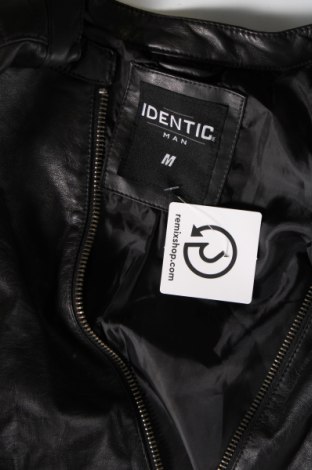 Ανδρικό δερμάτινο μπουφάν Identic, Μέγεθος M, Χρώμα Μαύρο, Τιμή 28,49 €