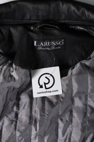 Ανδρικό δερμάτινο μπουφάν Larusso, Μέγεθος L, Χρώμα Μαύρο, Τιμή 14,55 €