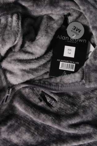Bluză polară de bărbați Alan Brown, Mărime XXL, Culoare Gri, Preț 58,74 Lei