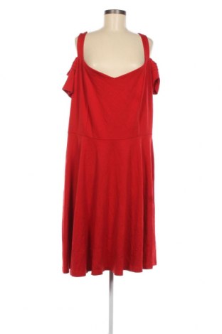 Kleid City Chic, Größe 4XL, Farbe Rot, Preis 18,57 €