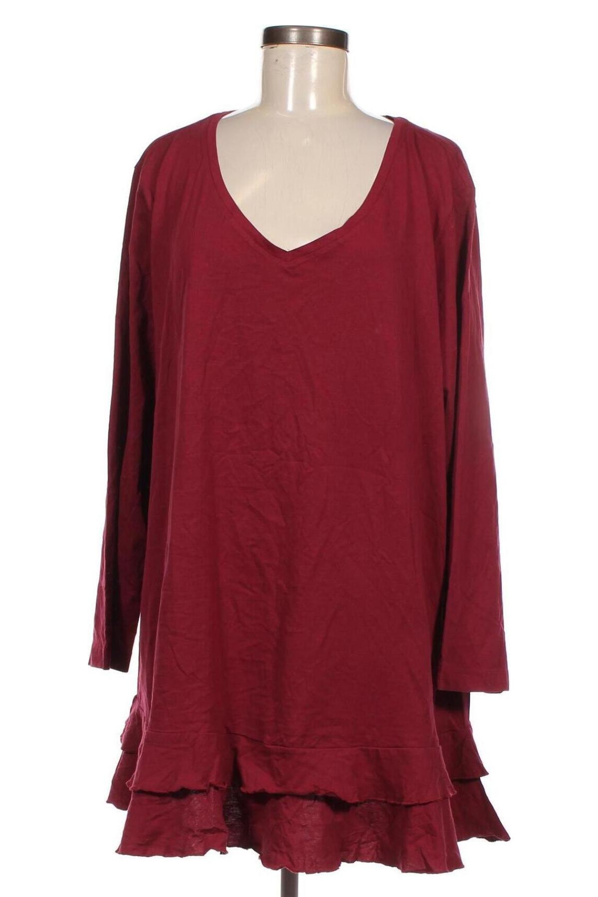 Damen Shirt, Größe 5XL, Farbe Rot, Preis 13,22 €