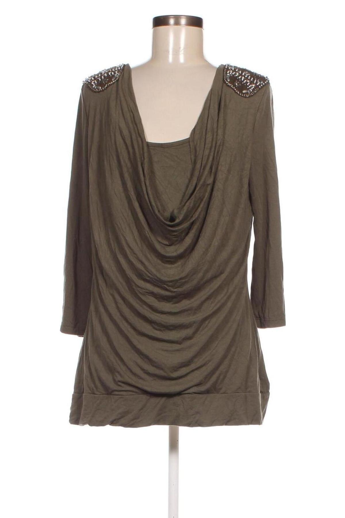 Γυναικεία μπλούζα Best Connections, Μέγεθος XL, Χρώμα Πράσινο, Τιμή 7,67 €