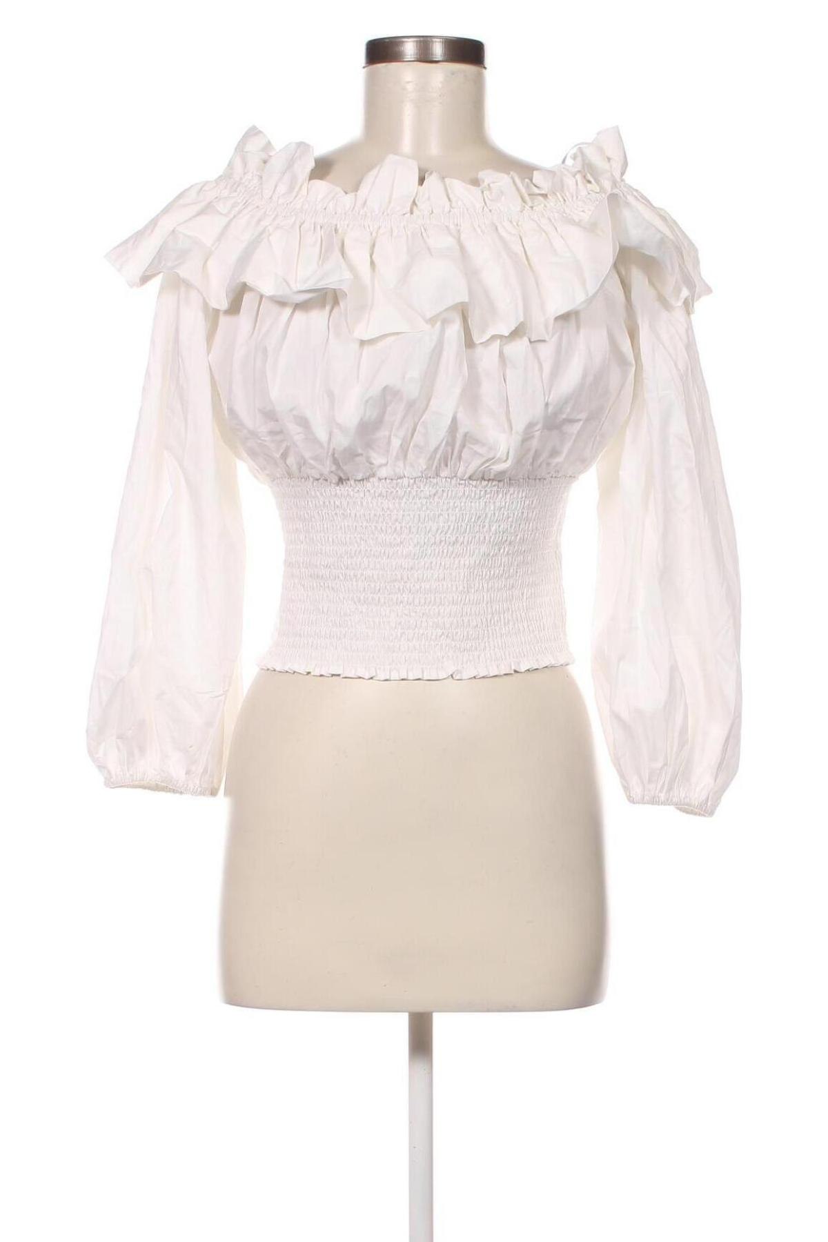 Дамска блуза Gina Tricot, Размер XL, Цвят Бял, Цена 15,00 лв.