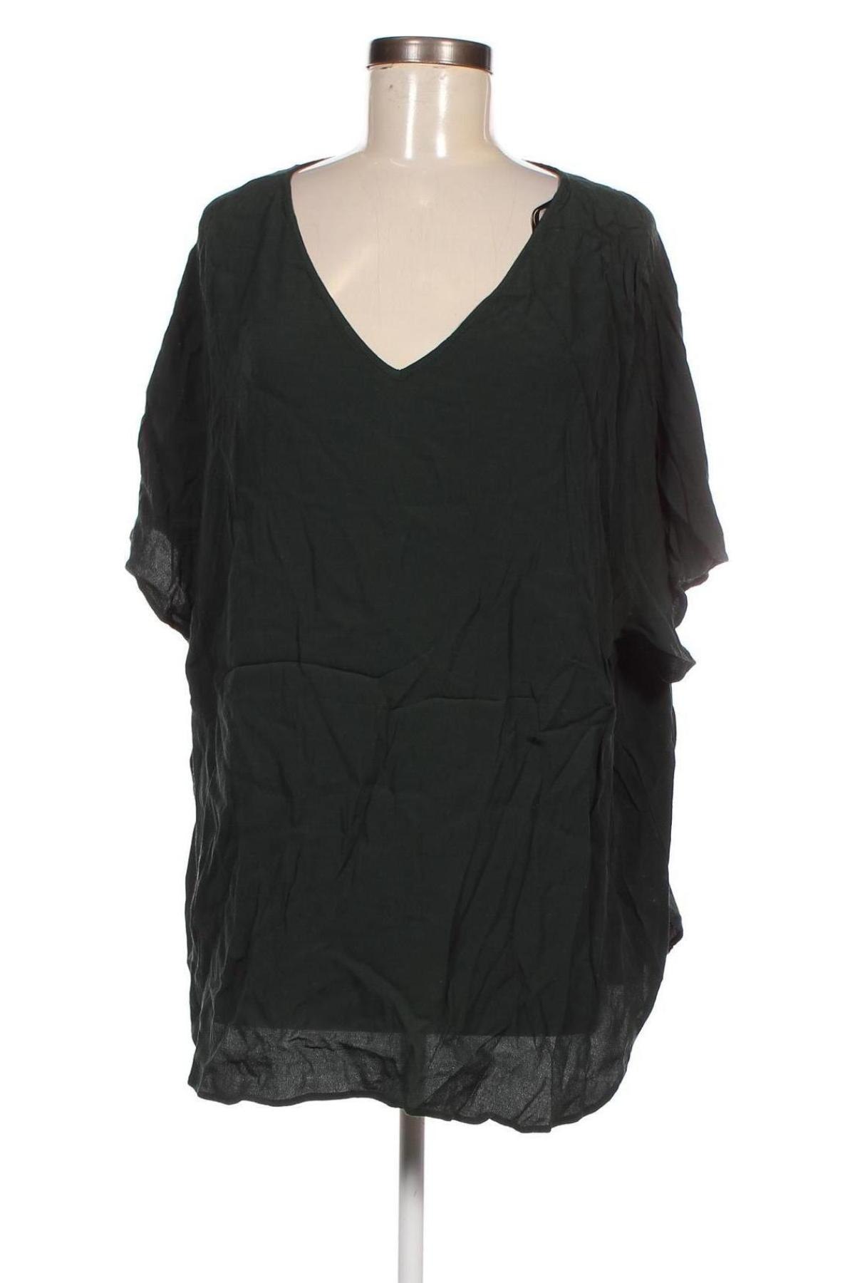 Дамска блуза H&M, Размер 5XL, Цвят Зелен, Цена 19,00 лв.