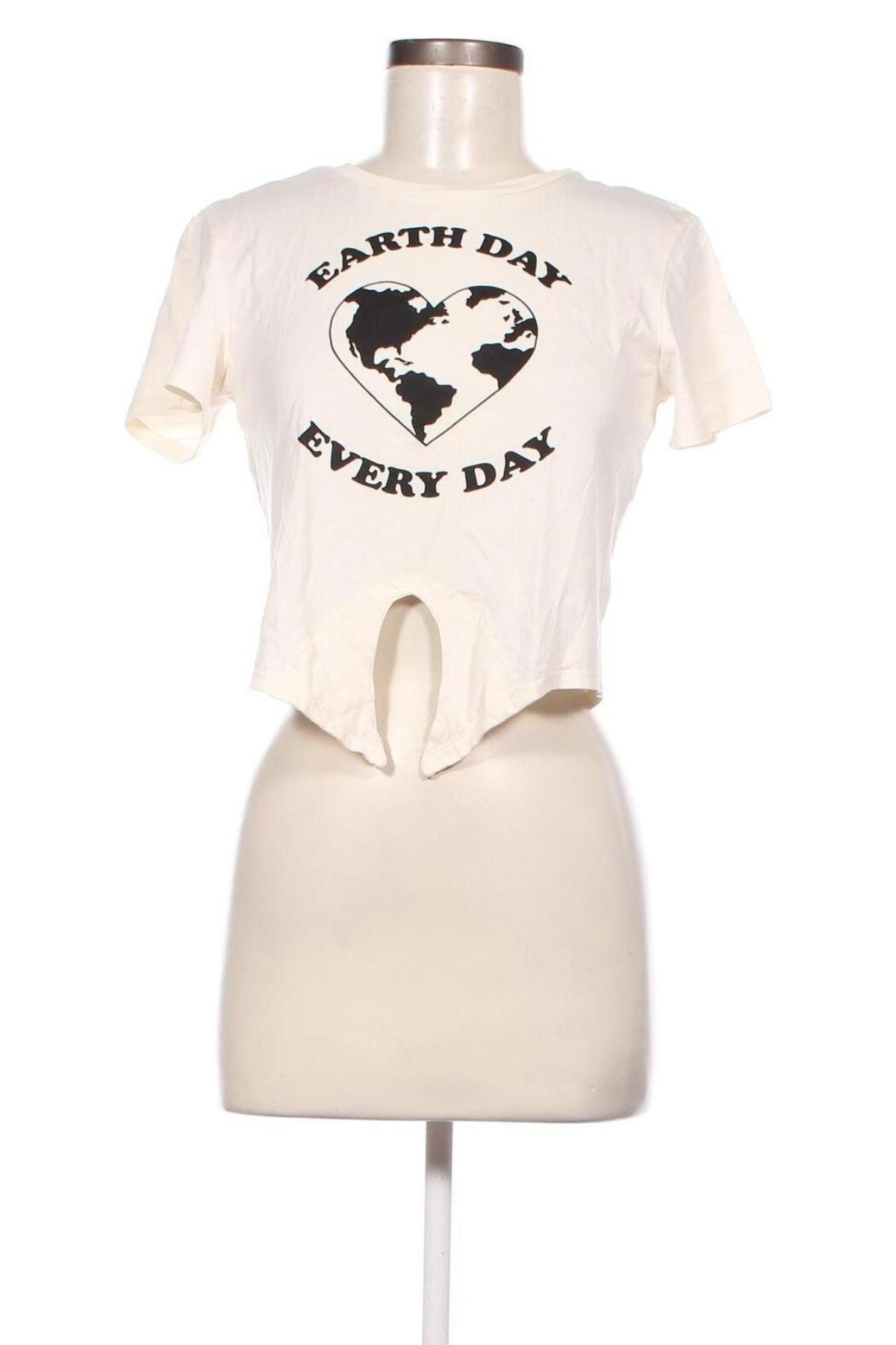 Damen Shirt H&M Divided, Größe S, Farbe Ecru, Preis € 3,04