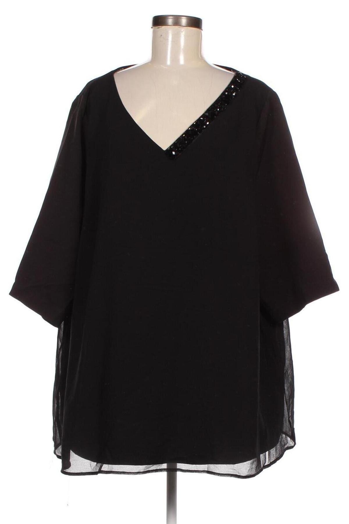 Дамска блуза Marina Rinaldi, Размер XL, Цвят Черен, Цена 77,44 лв.