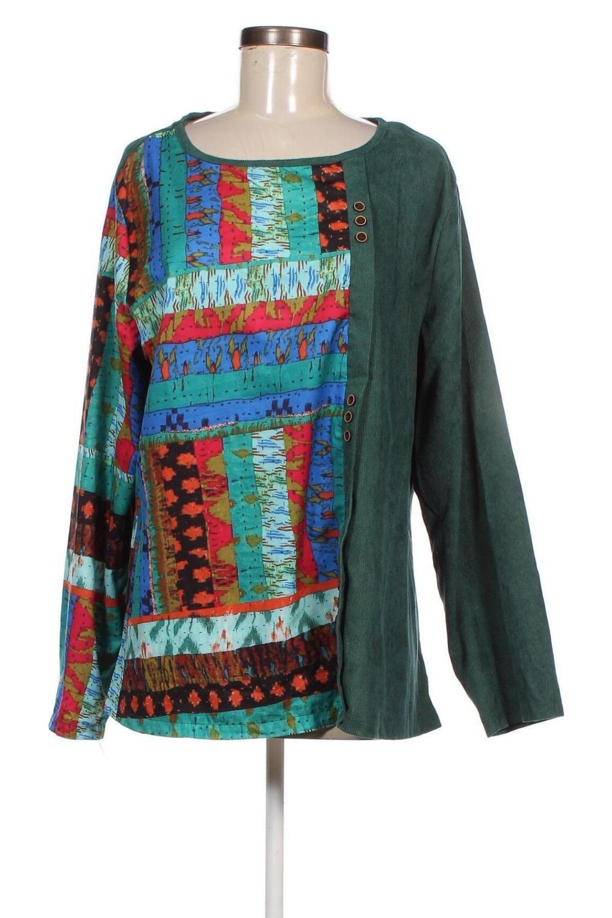 Дамска блуза Zanzea, Размер XXL, Цвят Зелен, Цена 16,72 лв.