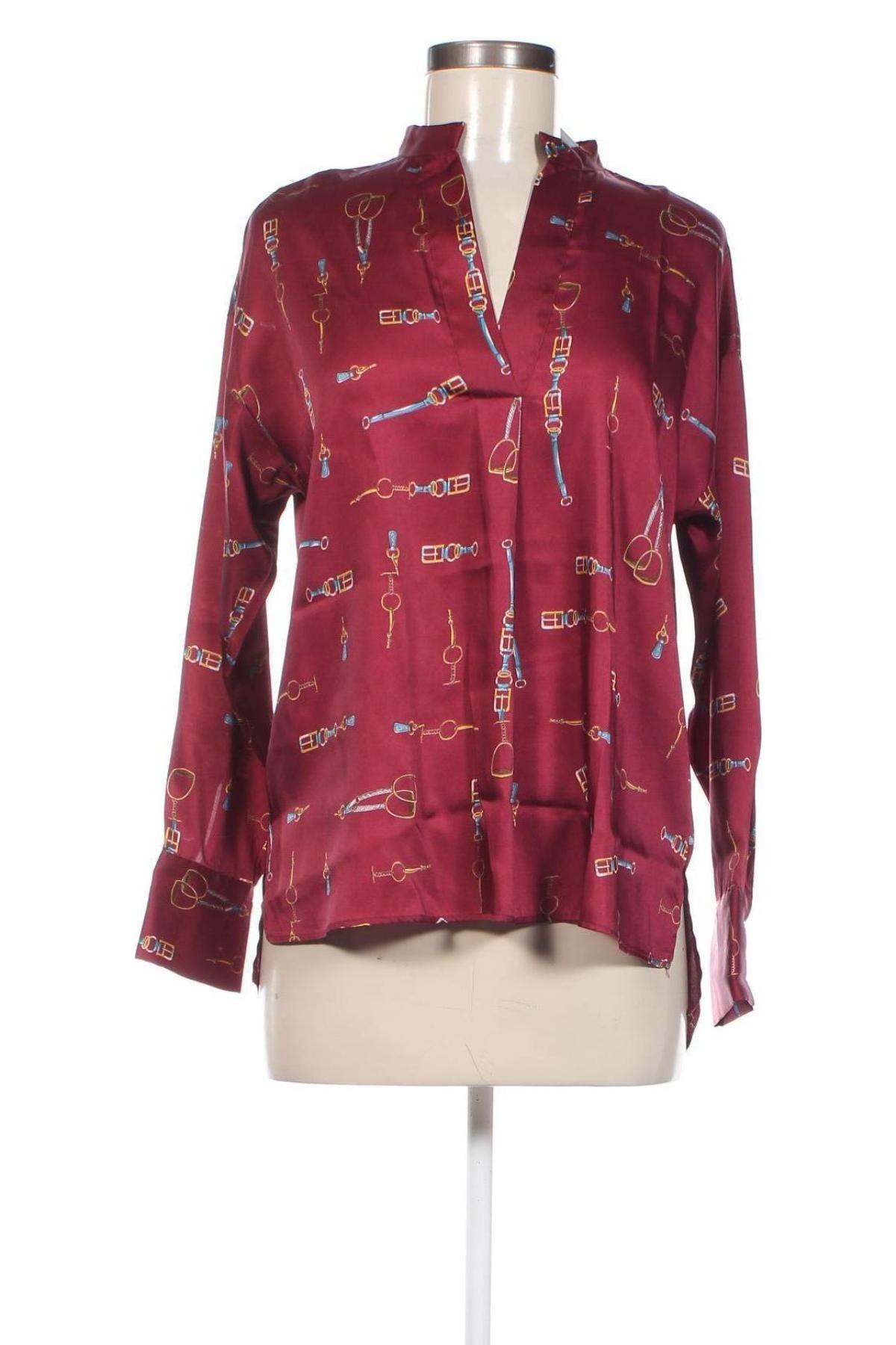 Дамска блуза Zara, Размер XS, Цвят Червен, Цена 12,00 лв.
