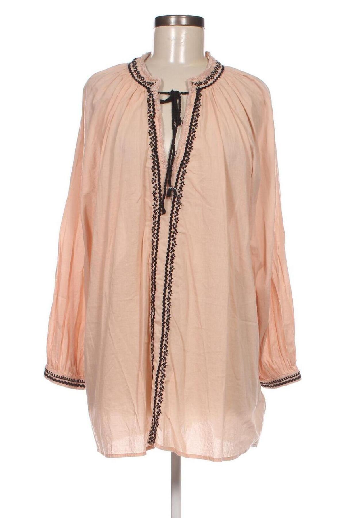 Дамска блуза Zara Trafaluc, Размер L, Цвят Розов, Цена 29,16 лв.