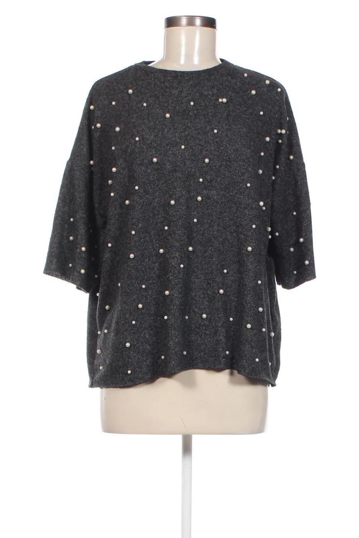 Γυναικεία μπλούζα Zara Trafaluc, Μέγεθος M, Χρώμα Γκρί, Τιμή 4,60 €