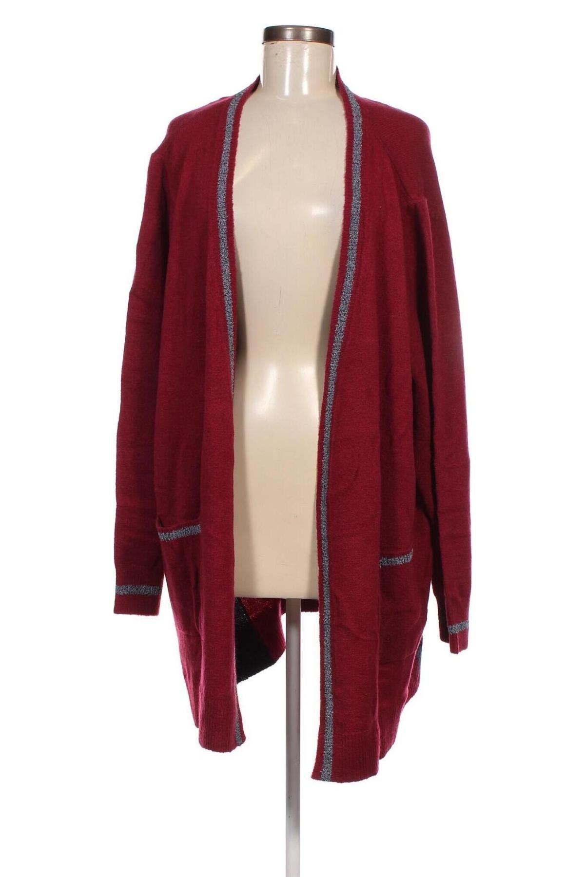 Damen Strickjacke Sheego, Größe 3XL, Farbe Rot, Preis 12,11 €