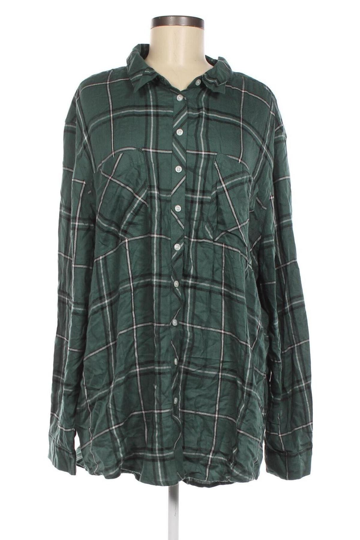 Γυναικείο πουκάμισο Alexia, Μέγεθος 4XL, Χρώμα Πράσινο, Τιμή 10,05 €