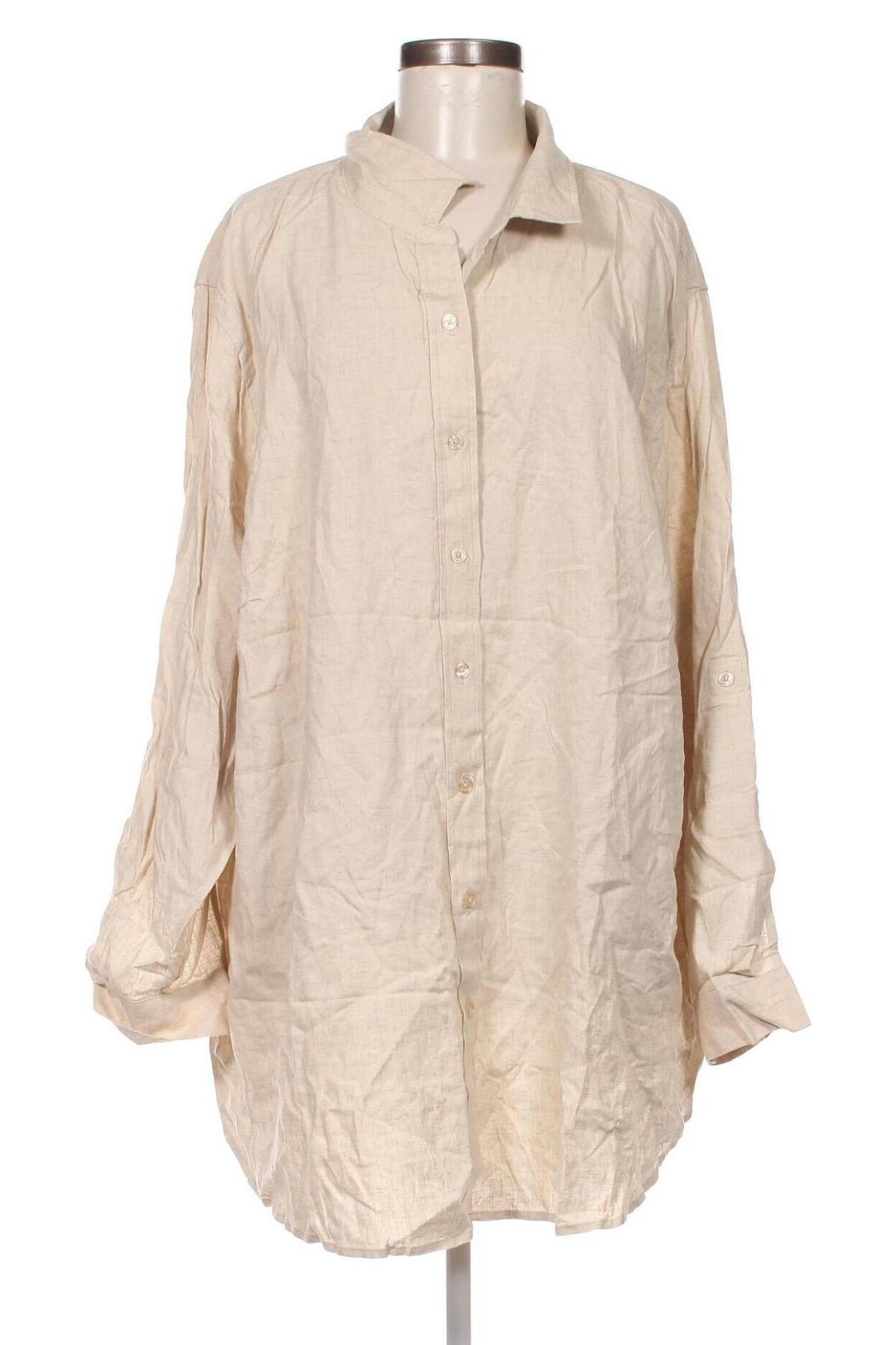 Γυναικείο πουκάμισο Anko, Μέγεθος 4XL, Χρώμα  Μπέζ, Τιμή 15,46 €