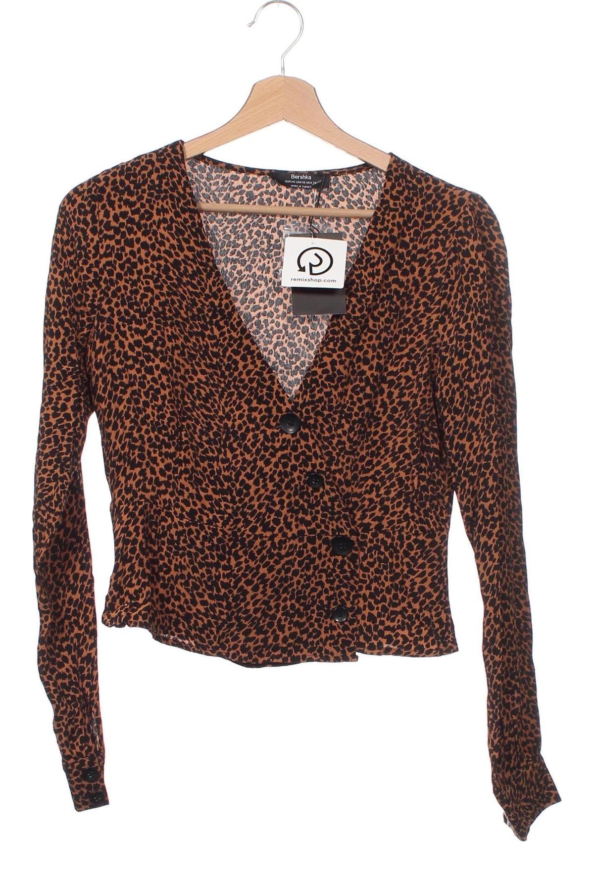 Γυναικείο πουκάμισο Bershka, Μέγεθος XS, Χρώμα Πολύχρωμο, Τιμή 3,09 €