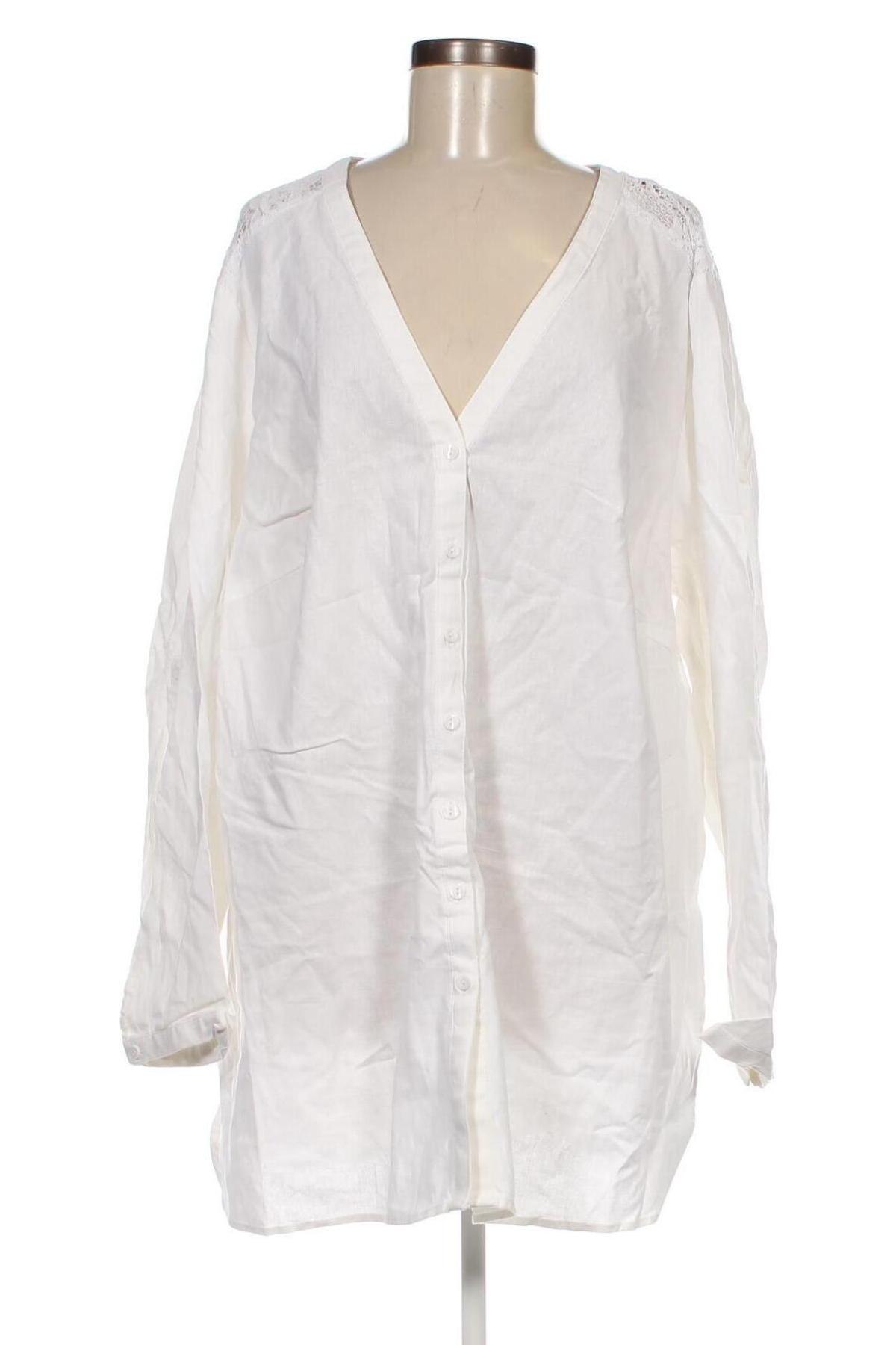 Дамска риза Bpc Bonprix Collection, Размер 5XL, Цвят Бял, Цена 25,00 лв.