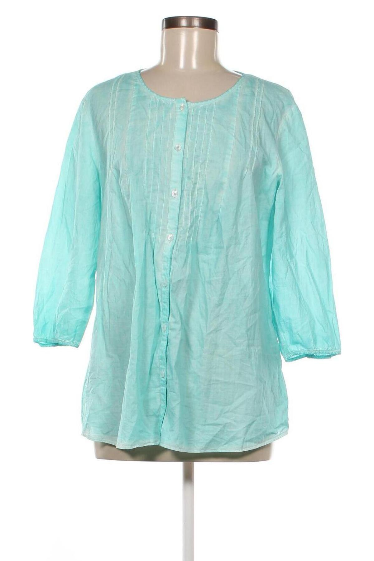 Γυναικείο πουκάμισο Gerry Weber, Μέγεθος L, Χρώμα Μπλέ, Τιμή 21,03 €