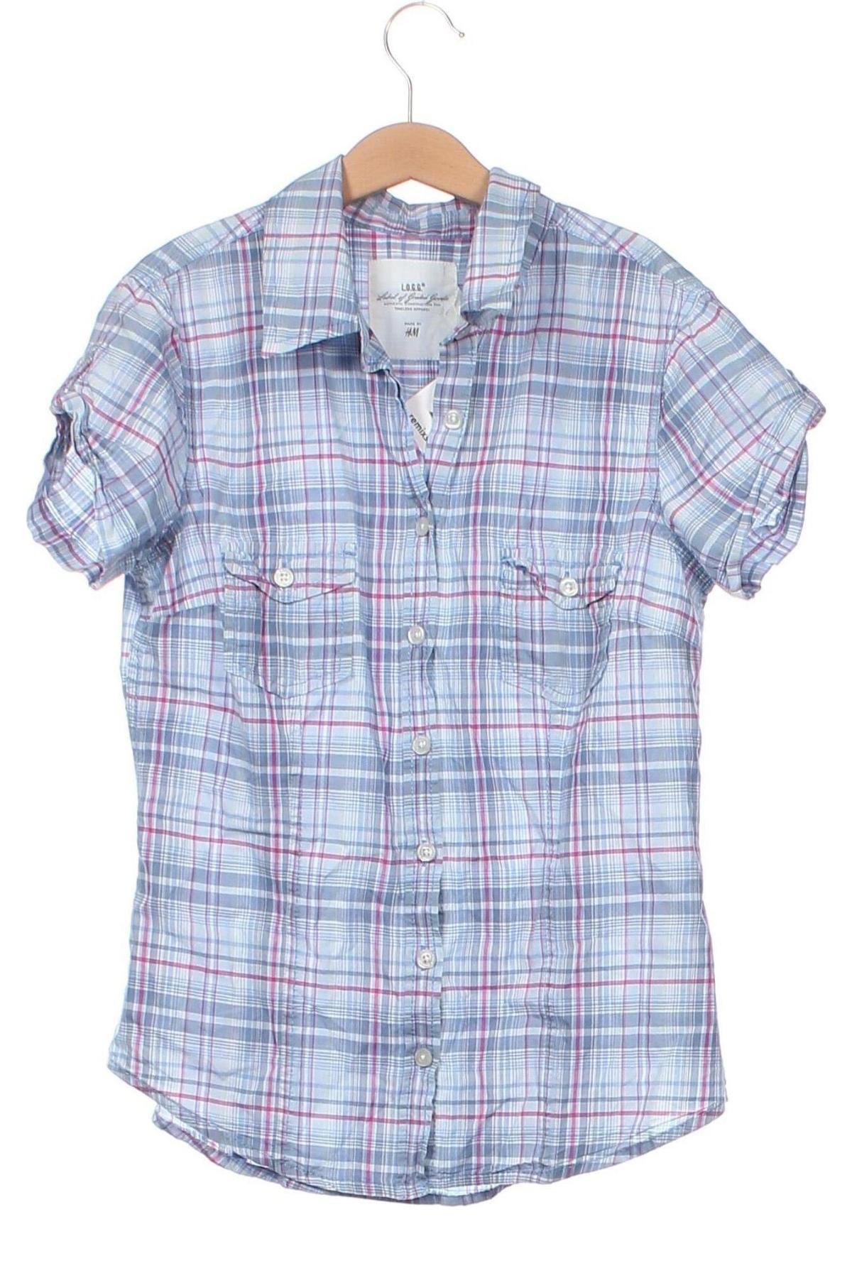 Γυναικείο πουκάμισο H&M L.O.G.G., Μέγεθος XS, Χρώμα Πολύχρωμο, Τιμή 2,34 €