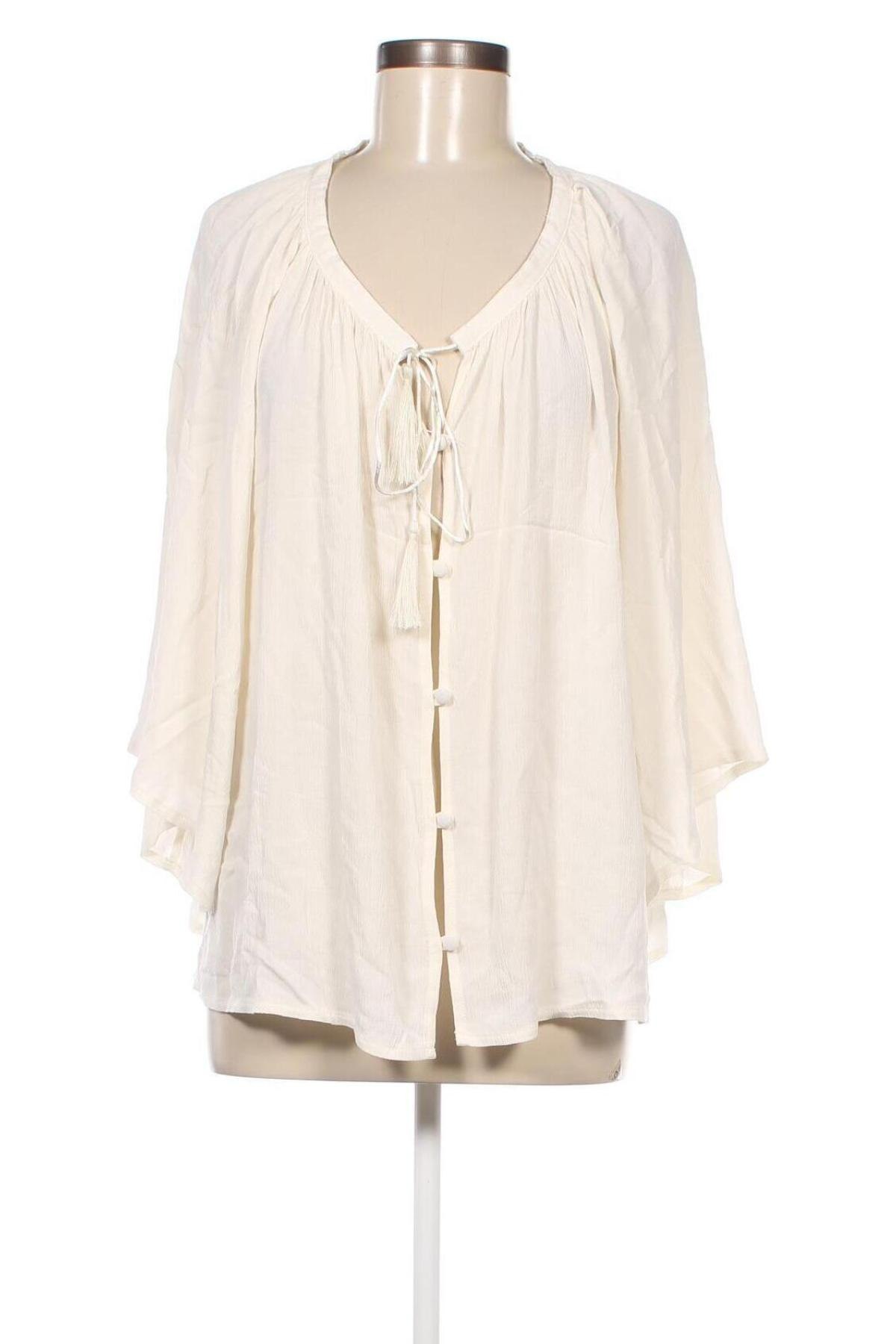 Γυναικείο πουκάμισο Ms Mode, Μέγεθος XXL, Χρώμα Εκρού, Τιμή 14,22 €